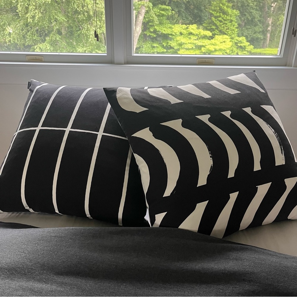 Two Marimekko Pillow Case covers.